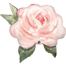 Μπαλόνι Foil "Pink Watercolor Rose" 91εκ. - Κωδικός: 21577 - Qualatex